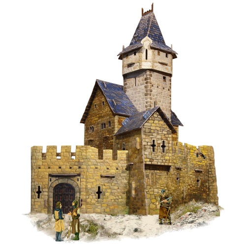сборная модель умбум охотничий замок средневековый город 294 Умная Бумага Охотничий замок (294)