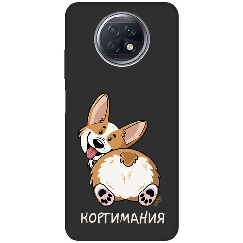 Матовый Soft Touch силиконовый чехол на Xiaomi Redmi Note 9T, Сяоми Редми Ноут 9Т с 3D принтом CorgiMania черный матовый soft touch силиконовый чехол на xiaomi redmi note 9t сяоми редми ноут 9т с 3d принтом avo love черный матовый