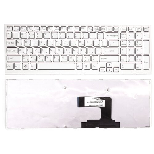 Клавиатура для ноутбука Sony Vaio VPCEL3S1EB белая с рамкой 113000₽