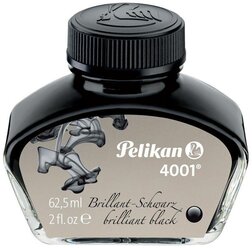 Флакон с чернилами Pelikan INK 4001 76 (PL329144) Brilliant Black, черные чернила, 62.5 мл, для ручек перьевых