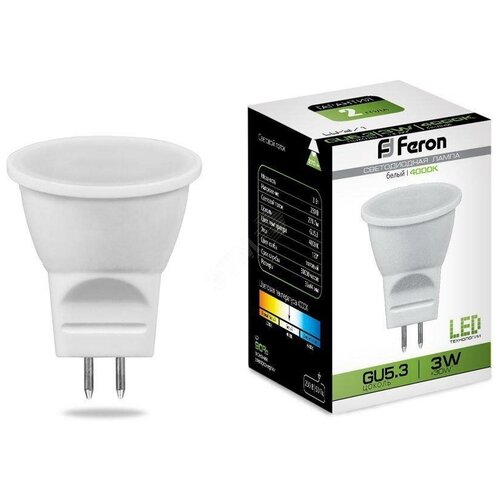 фото Лампа светодиодная led 3вт 230в g5.3 mr11 белый (lb-271 6led) feron