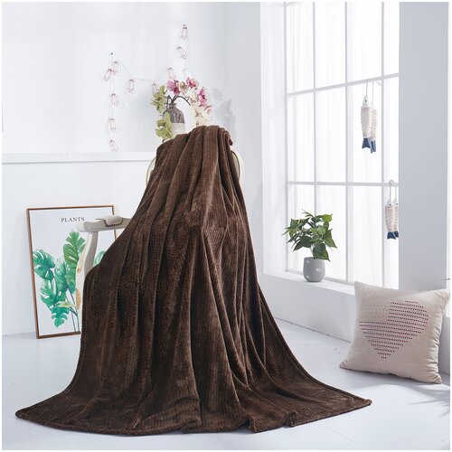 Жаккардовый плед -покрывало 2 - спальный, Karteks 180х200см, Велсофт