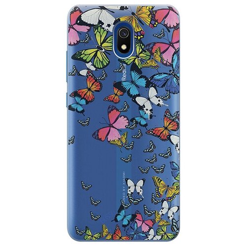 фото Ультратонкий силиконовый чехол-накладка для xiaomi redmi 8a с 3d принтом "magic butterflies" gosso