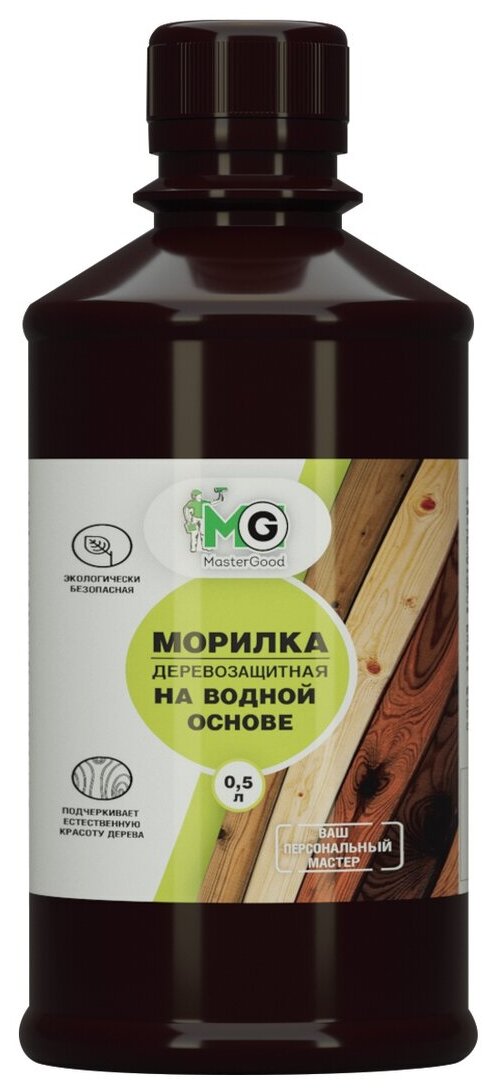 Морилка для дерева Good Master 0.5 л цвет эбеновое дерево - фото №1