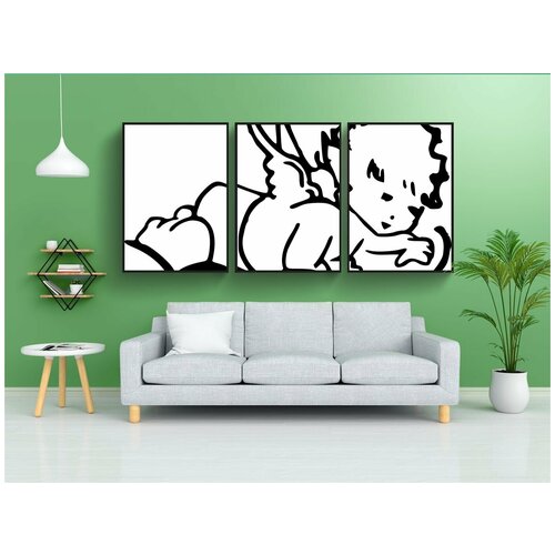 фото Набор модулных постеров для интерьера "маленький ангел, небольшой, мальчик" 60x90 см. в тубусе, без рамки lotsprints