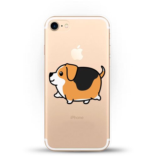 фото Силиконовый чехол толстый бигль на apple iphone se (2020) andy & paul