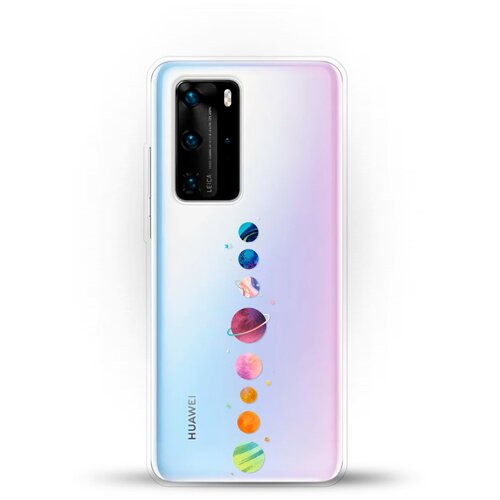фото Силиконовый чехол планеты на huawei p40 pro andy & paul