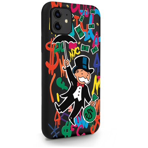 фото Черный силиконовый чехол musthavecase для iphone 11 rich uncle pennybags/ богатенький дядюшка толстосум для айфон 11 противоударный