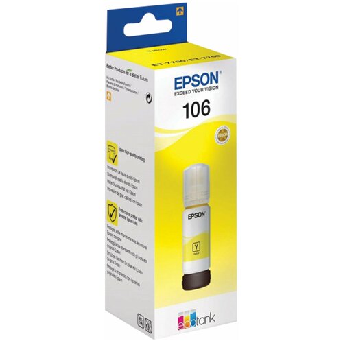 Чернила EPSON (C13T00R440) для СНПЧ L7160/ L7180, желтый, оригинальные, ресурс 5000 страниц чернила epson c13t00q140 для снпч l7160 l7180 черный пигментный оригинальные ресурс 8000 страниц