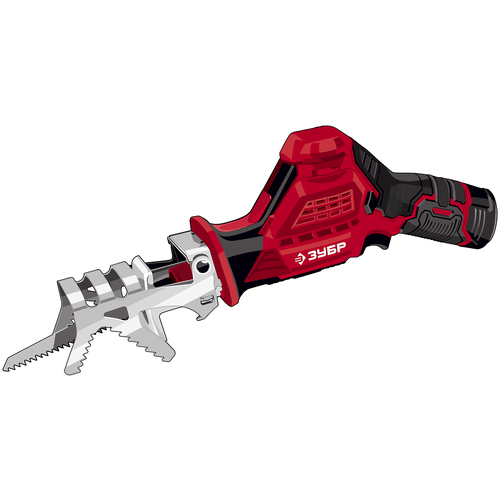 фото Сабельная пила зубр 12в 1 акб 2ач спл-125-21
