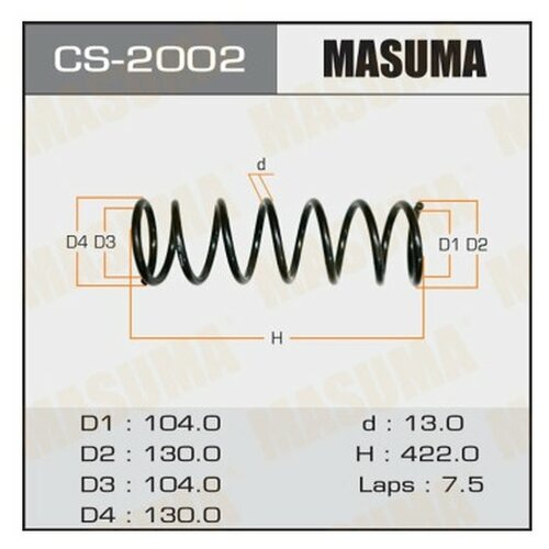 фото Пружина подвески masuma cs2002 для nissan terrano i