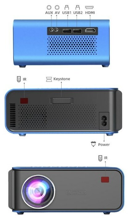 Мультимедиа Проектор Aspect AP-54 Wi-Fi синий