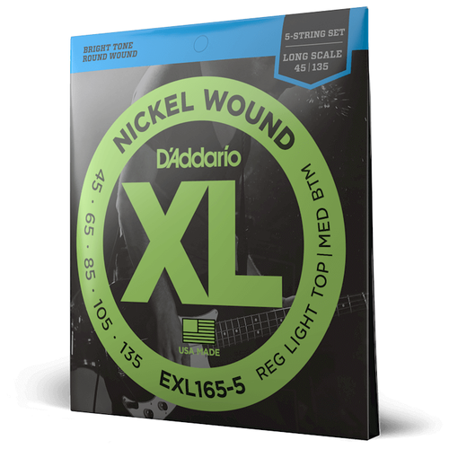 D ADDARIO EXL165 5 Струны для 5 струнной бас-гитары струны для бас гитары daddario exl165