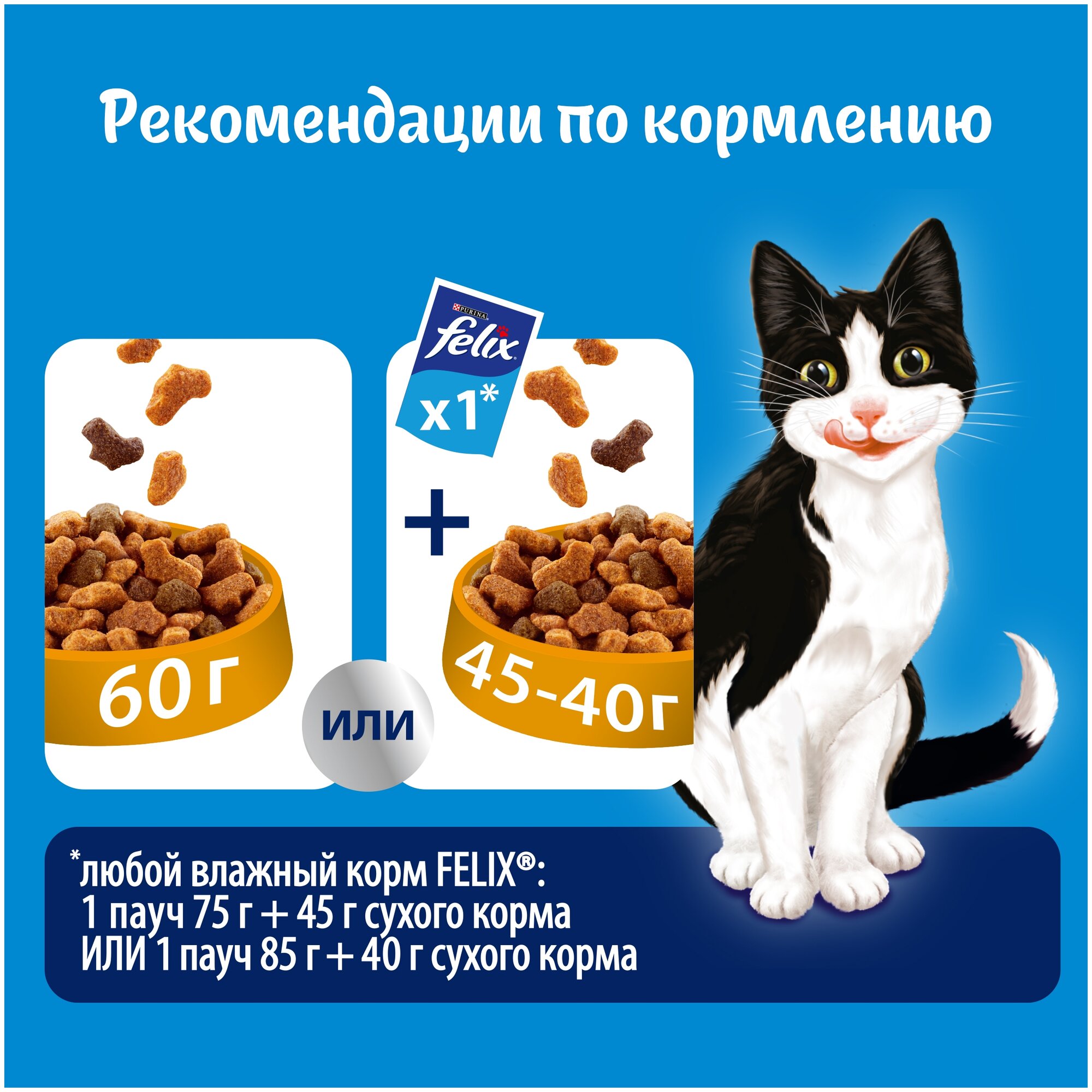 Сухой корм Felix® Мясное объедение для взрослых кошек, с курицей, Пакет, 600 г - фотография № 11