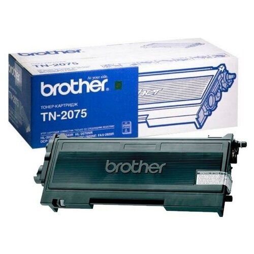 Brother Тонер-картридж оригинальный Brother TN-2075 TN2075 черный 2.5K драм юнит hi black hb dr 2075 для brother hl 2030 2040 2070 dcp 7010 7420 7820 12k