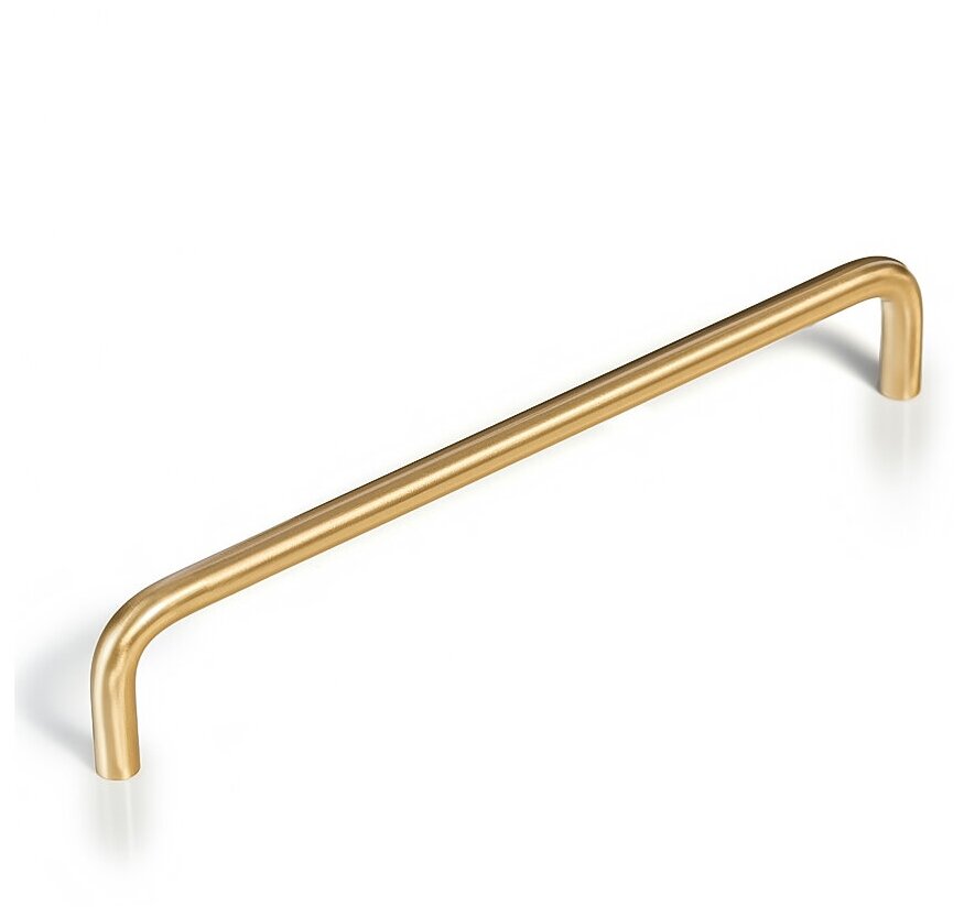 Ручка мебельная скоба фурнитура 160 мм для шкафа для кухонной мебели для фасадов золотая глянцевая