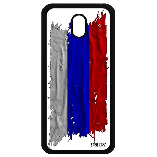 фото Противоударный чехол на // galaxy j5 2017 // "флаг россии на ткани" стиль государственный, utaupia, белый