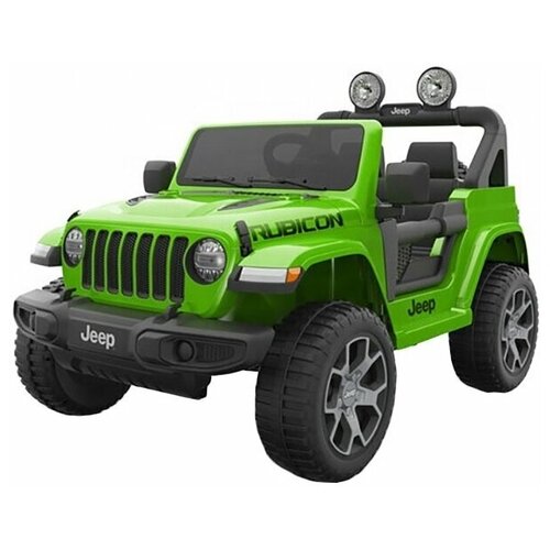 Электромобиль Jeep Rubicon 4WD (DK-JWR555), зеленый машина на р у 1toy драйв 2 4ghz 4wd до 20 км ч свет курковый пульт с акб 700mah ni ch зеленый черный белый т10966 удалить по задаче