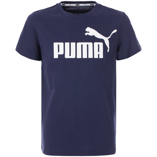 Футболка, PUMA ESS Logo Tee, Мужская, размер 110 ; Black