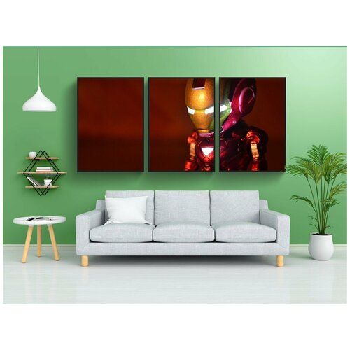 фото Набор модулных постеров для интерьера "железный человек, робот, супергерой" 60x90 см. в тубусе, без рамки lotsprints