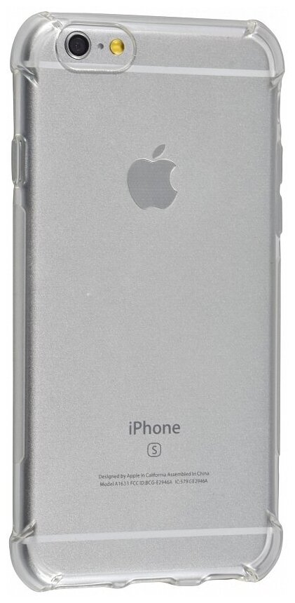 Чехол силиконовый для iPhone 6/6s, усиленные края, X-CASE, прозрачный