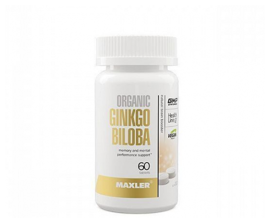 Maxler Ginkgo Biloba Organic 120 mg 60 caps