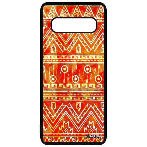 фото Новый чехол на телефон // galaxy s10 plus // "ацтекские мотивы" дизайн декор, utaupia, оранжевый