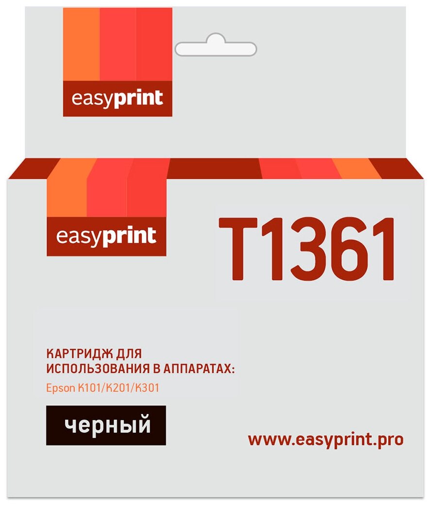 Картридж EasyPrint IE-T1361 для Epson K101/K201/K301, черный, с чипом