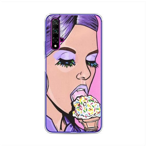 фото Силиконовый чехол "девушка с мороженым" на huawei nova 5t / хуавей нова 5т case place
