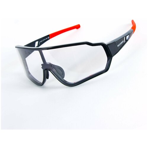 фото Солнцезащитные очки rockbros, оправа: пластик, ударопрочные, спортивные, фотохромные, с защитой от уф, поляризационные, черный