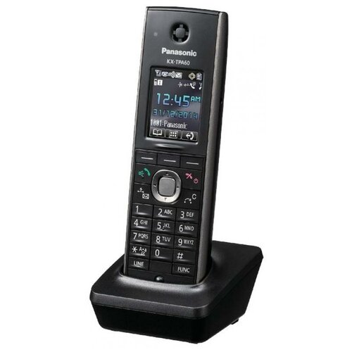 Трубка Panasonic KX-TPA60RUB черный радиотелефон panasonic kx tg6812rub доп трубка память на 120 номеров аон повтор спикерфон полифония черный