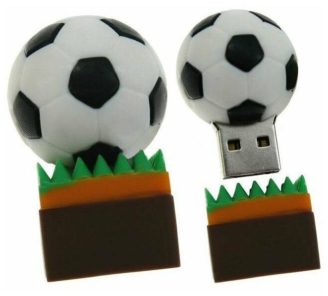Подарочная флешка футбольный МЯЧ оригинальный сувенирный USB-накопитель 4GB
