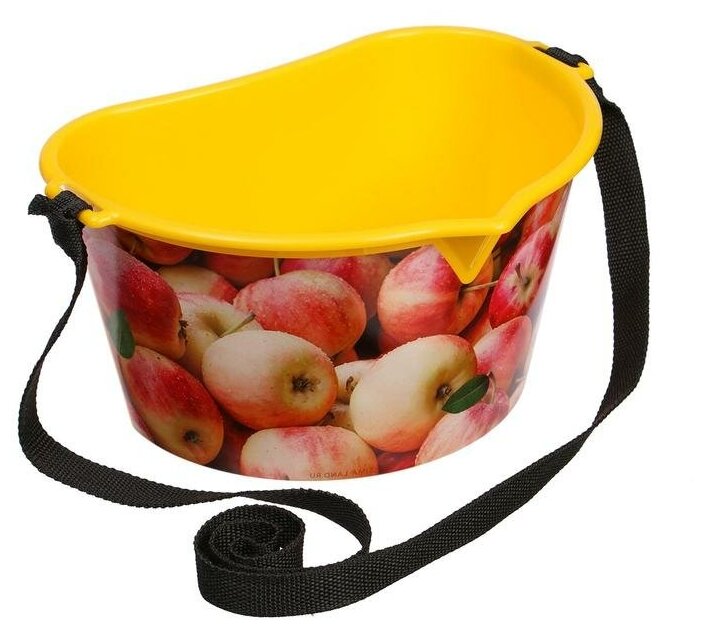 --- Ёмкость для сбора ягод, 3 л, "Яблочки", жёлтая - фотография № 1