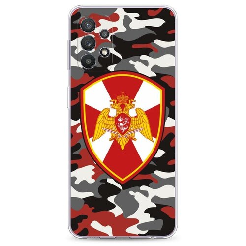 фото Силиконовый чехол "росгвардия красный камуфляж" на samsung galaxy a32 / самсунг галакси а32 case place