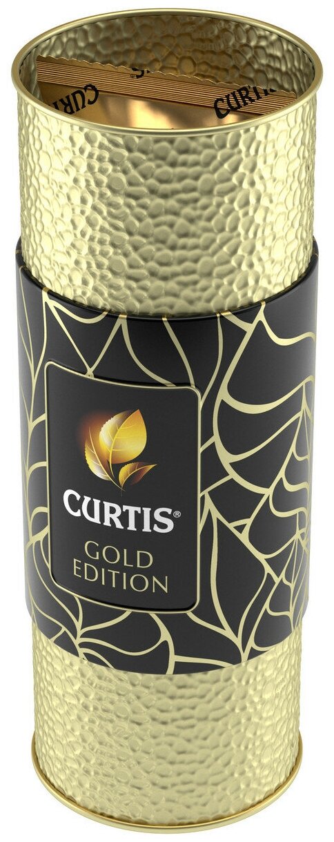 Набор чая Curtis "Gold Edition" 80г, чай ассорти: чай черный и фруктовый ароматизированный, крупнолистовой / подарочная упаковка - фотография № 2