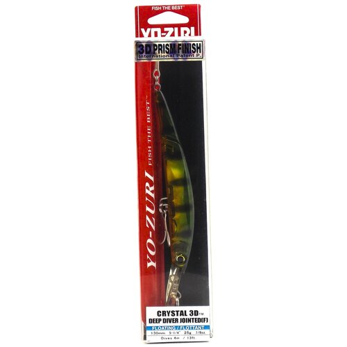 фото Воблер yo-zuri crystal 3d minnow deep diver jointed 130f / f1155-pc