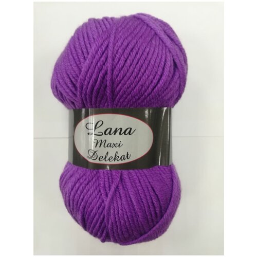 Пряжа Lana Maxi Delekat, 5 мотков / Шерсть 25%, Акрил 75%, 100 г, 120 м