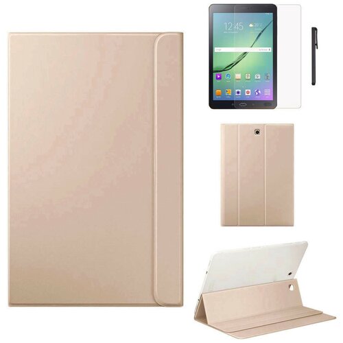 Чехол MyPads для Samsung Galaxy Tab S2 8.0 SM-T710/T715 с дизайном Book Cover золотой