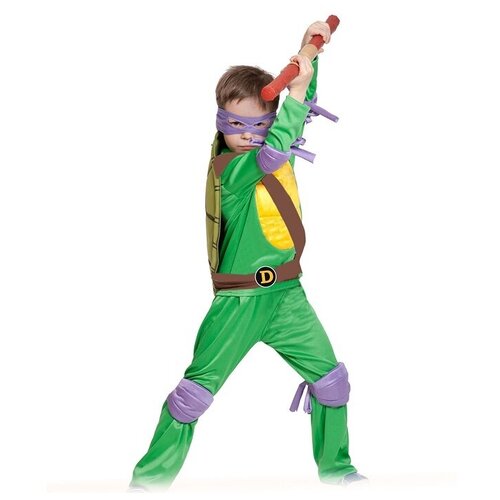 фото Костюм карнавальный ниндзя черепашка донателло текстиль детский размер xs рост 92-110 55004-xs карнавалофф