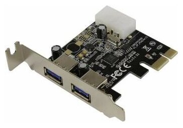 Контроллер PCIe x1 v2.0 (VIA VL806) Low Profile USB 3.2 Gen1x1 2 x USB-A | ORIENT VL-3U2PELP