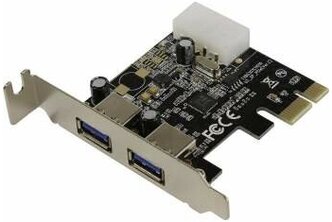 Контроллер PCIe x1 v2.0 (VIA VL806), Low Profile USB 3.2 Gen1x1, 2 x USB-A | ORIENT VL-3U2PELP