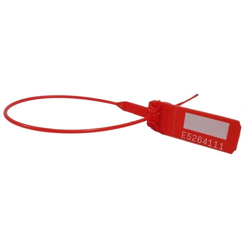 Пломба пластиковая номерная 255 мм Альфа-М, (красный) 1000 шт.
