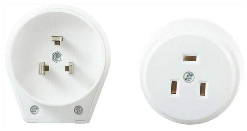 фото Комплект для подключения электроплит SVET СЭ РВШ 32-002 открытая установка с заземлением двухполюсный 1 фаза 32 А 250 В IP20