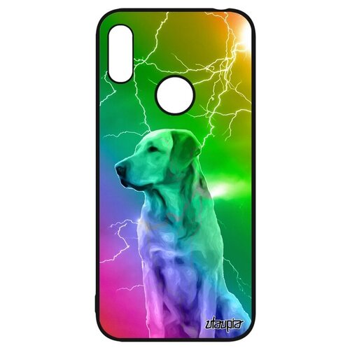 фото Простой чехол на телефон // huawei y6 2019 // "лабрадор" поводырь дизайн, utaupia, цветной