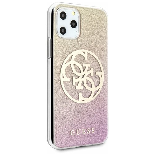 Чехол Guess 4G Circle Logo Hard Gradient для iPhone 11 Pro Max, розовый