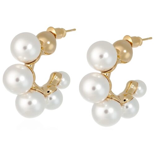 фото Серьги-кольца с жемчугом ln one