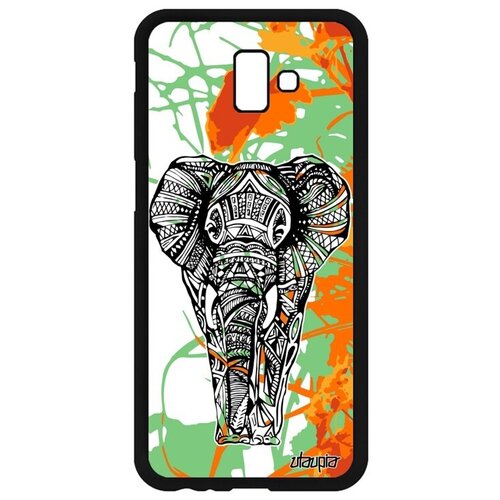 фото Защитный чехол на телефон // samsung galaxy j6 plus 2018 // "слон" саванна африканский, utaupia, цветной