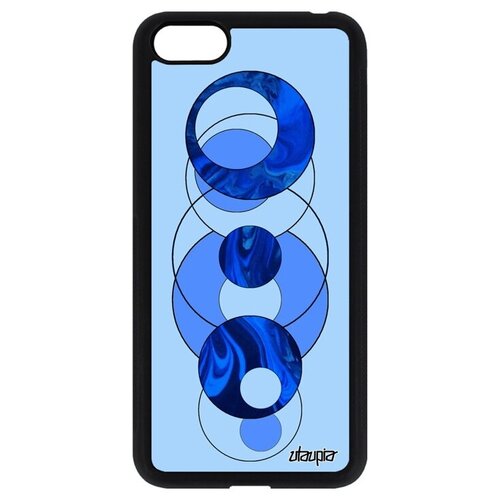 фото Яркий чехол для телефона // huawei y5 2018 // "круги" дизайн кольца, utaupia, голубой