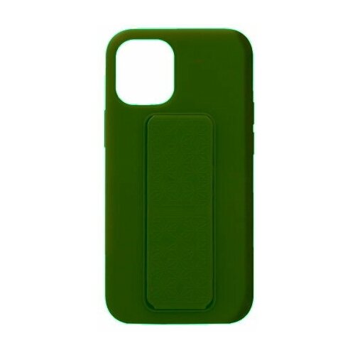 фото Чехол накладка с магнитом и подставкой для apple iphone 12 pro max 6.7" / темно зелёный qvatra