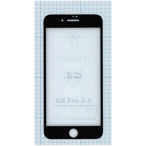 Защитное стекло 6D для Apple iPhone 7/8 Plus черное защитное стекло 6d для apple iphone 7 8 plus черное